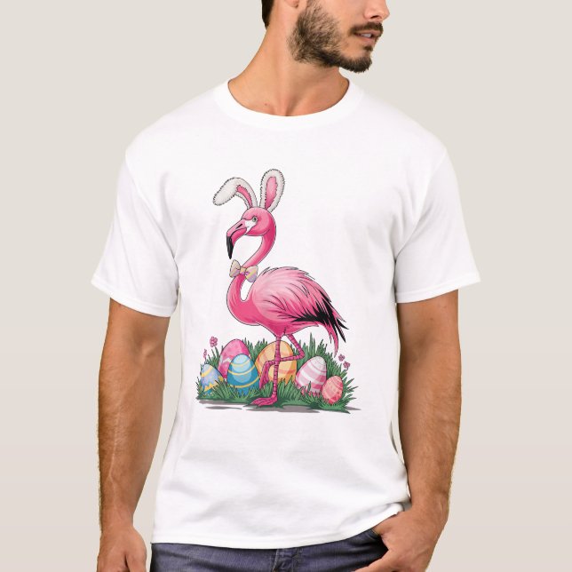 Påskflamingo T-shirt (Framsida)