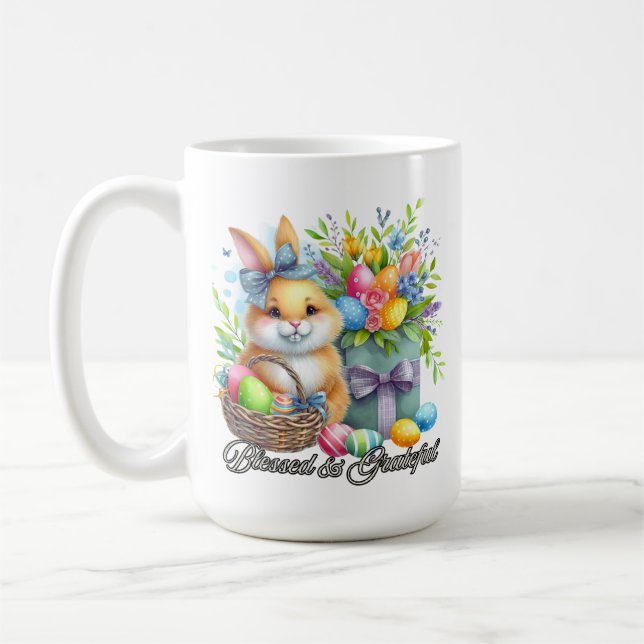 Påskförmåner - Välsignad och tacksam kaffemugg (Vänster)