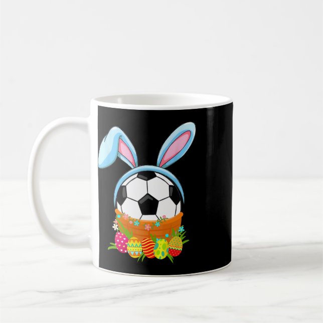 Påskfotboll Påsken Rolig Påsk Kanin S Kaffemugg (Vänster)