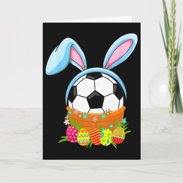 Påskfotboll Påsken Rolig påskhare S Kort (Framsida)