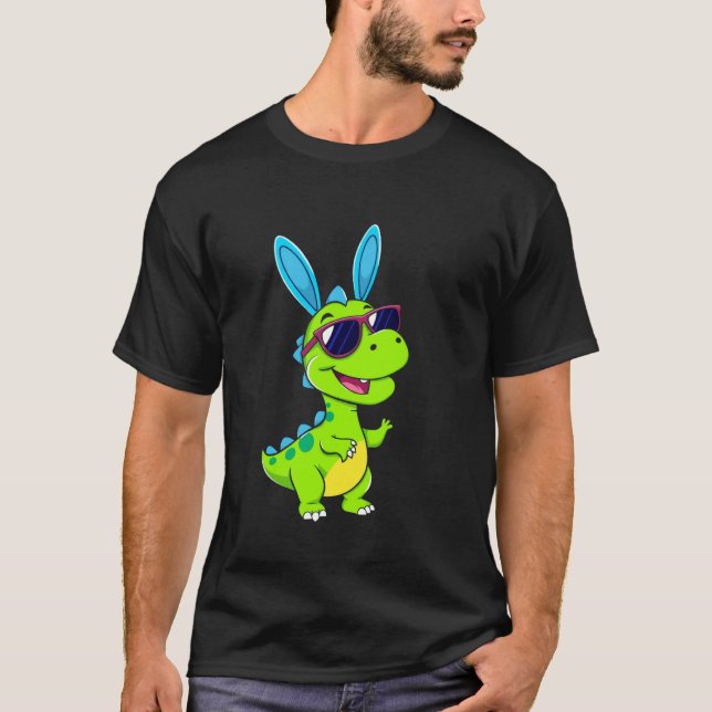 Påskglad dinosaur t shirt (Framsida)