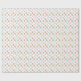 Påskgnista – Sömlös Pastell Kanin & Kors Patte Presentpapper