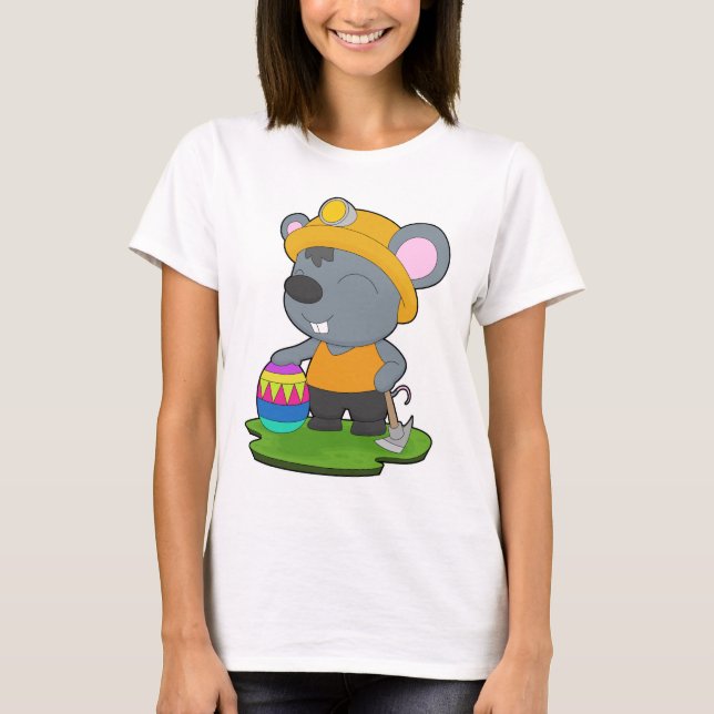 Påskgrävande mus t shirt (Framsida)