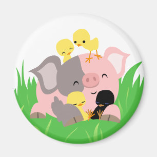 Påskgris och chickmagnet magnet
