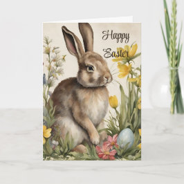 Påskhälsning med blommor tack kort