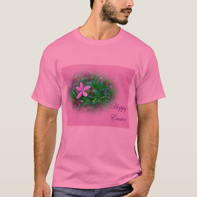 Påskhälsningar Deptford Rosa Vildblomma Tee Shirt (Framsida)