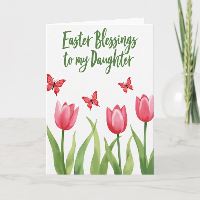 Påskhälsningar Dotter Kort (Framsida)