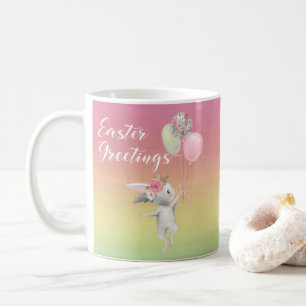Påskhälsningar Söt ballerinakanin Pastell Kaffemugg