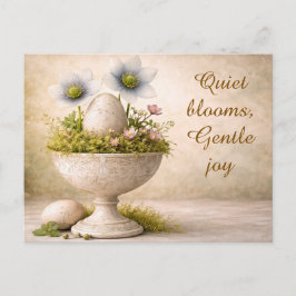 Påskhälsningskort Minimal Blommig Vår Vykort