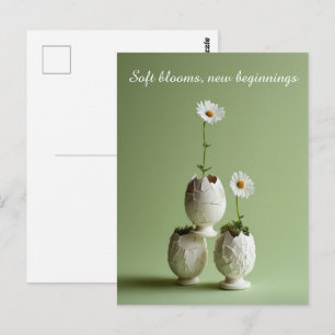 Påskhälsningskort Mjuk Vår Minimal Vykort