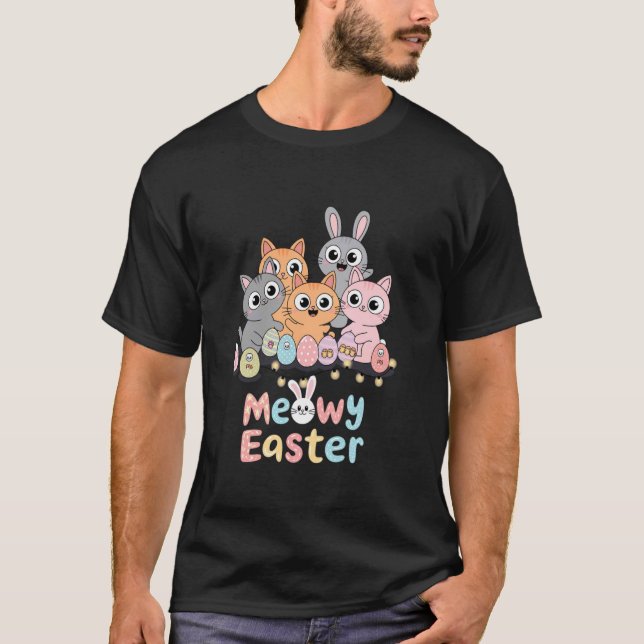 Påskhar Kanin Katter Vår Djur Husdjur T Shirt (Framsida)