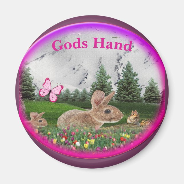 Påskhar konstmagnet magnet (Framsidan)