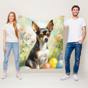 Påskhar Rat Terrier Semester Fleecefilt