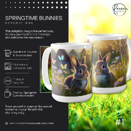 Påskharar #1 Keramikmugg Kaffemugg