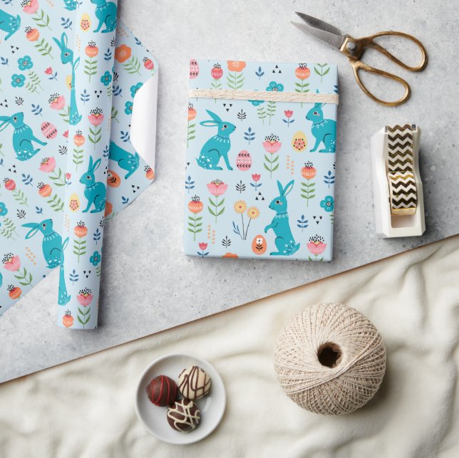 Påskharar Inpackningspapper Presentpapper (Hantverk)