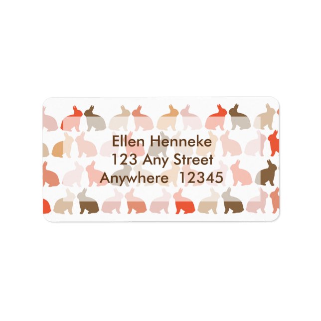 påskhare adressetikett (Framsidan)