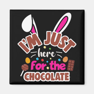 Påskhare att jag bara är här för chokladen magnet