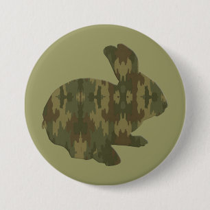 Påskhare av Camouflage Silhouette-knapp Knapp