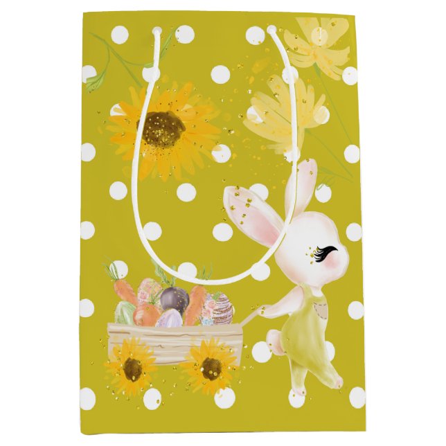 Påskhare AV KÖTTFÄRG MED BASKET AV ÄGG (Framsidan)