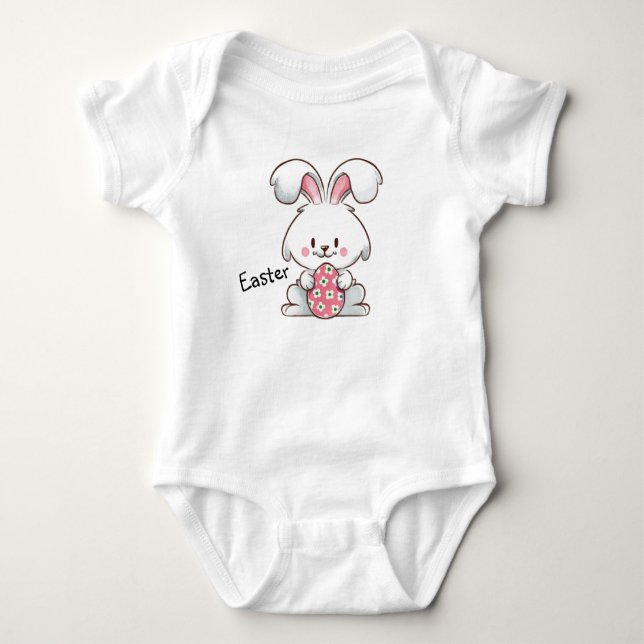 Påskhare Baby Bodykostym T Shirt (Framsida)