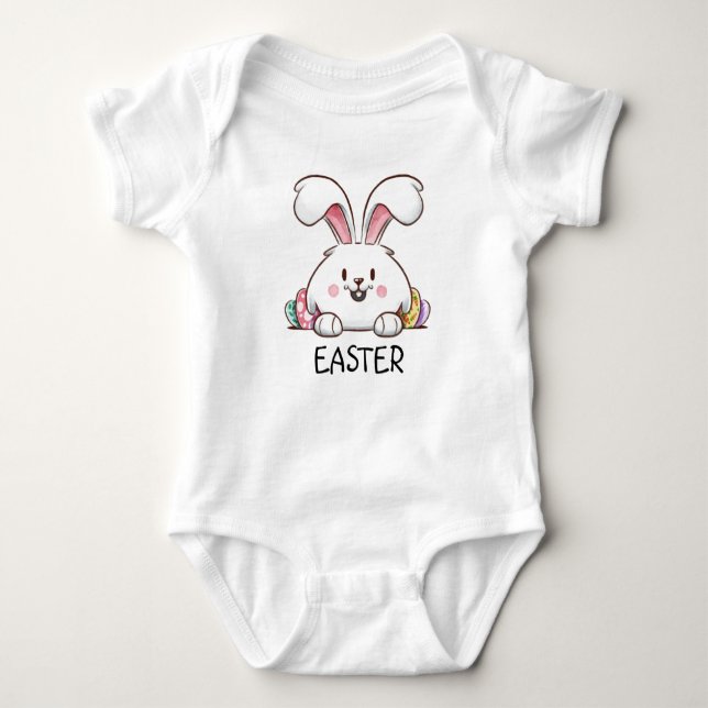 Påskhare Baby Bodykostym T Shirt (Framsida)