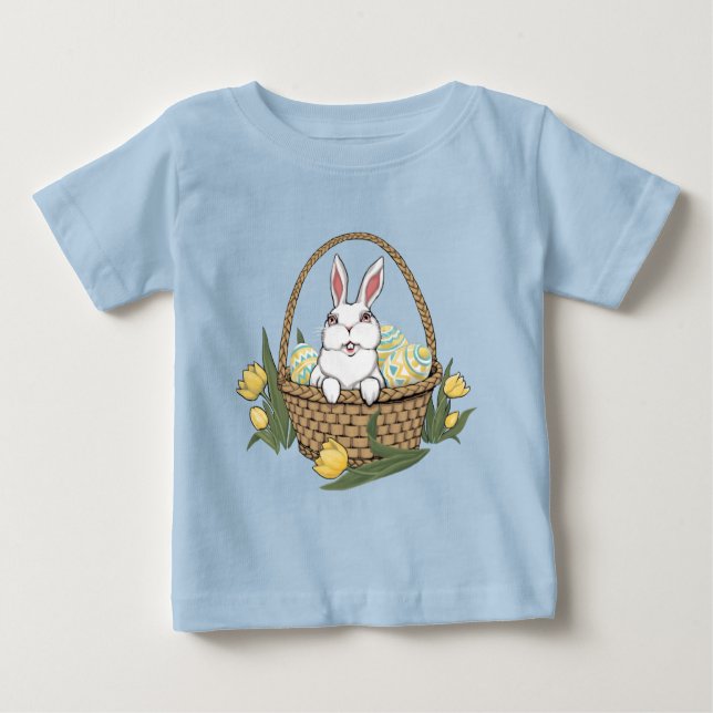 Påskhare Baby Shirt Baby Påsk Tee Shirt (Framsida)