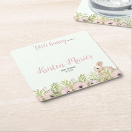 Påskhare Baby Shower Underlägg Papper Kvadrat