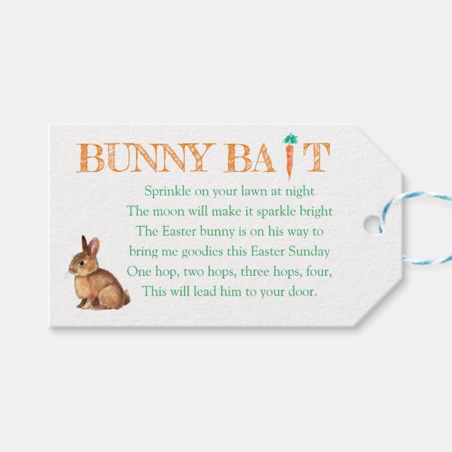 Påskhare Bait Presentetikett (Framsidan (Horisontell))