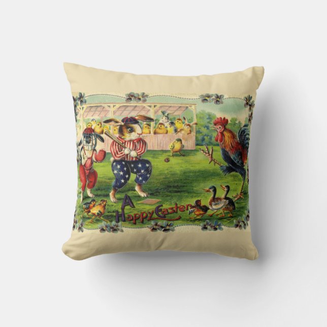 Påskhare Baseball Pillow Kudde (Framsida)