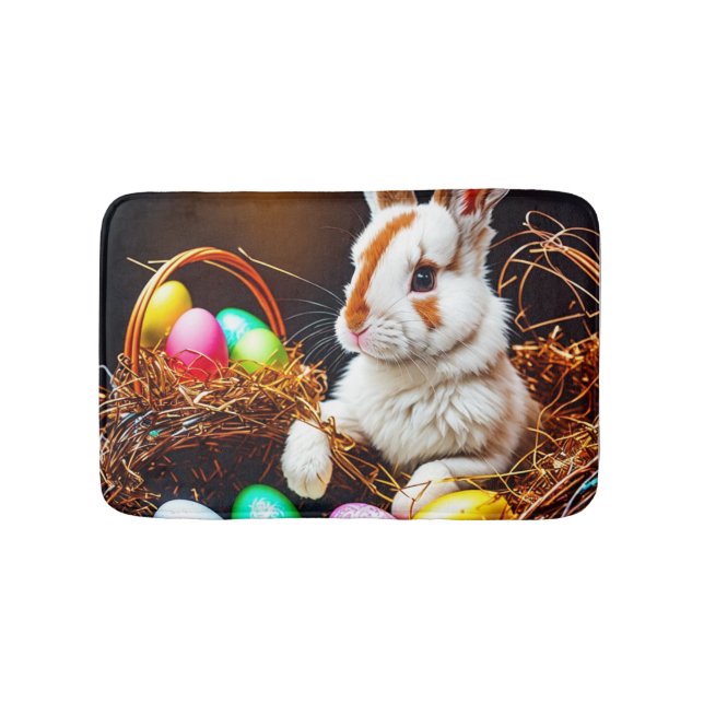 Påskhare Basket & ägg Badrumsmatta (Framsidan)