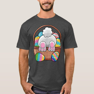 Påskhare Basket Eggs-kaninens Påsk-dag Kvinnor M T Shirt