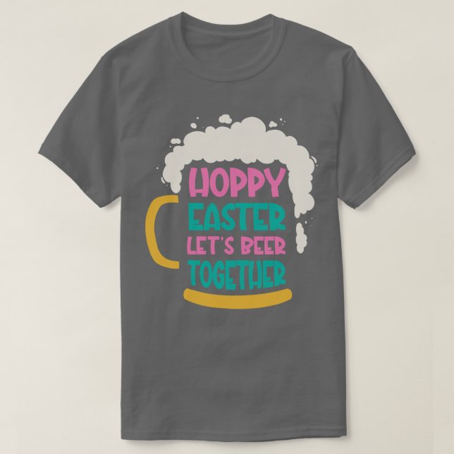 Påskhare Beer Drinking Helgdag Rabbit Desig T Shirt (Design framsida)
