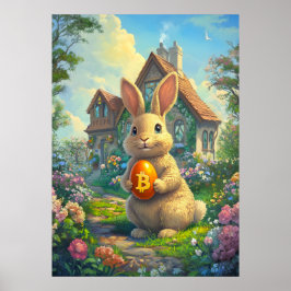 Påskhare Bitcoin Rabbit Hål Poster