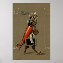 Påskhare blomma poster