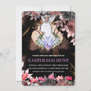 Påskhare, Blommigt Brunch Egg Hunt-inbjudan Inbjudningar