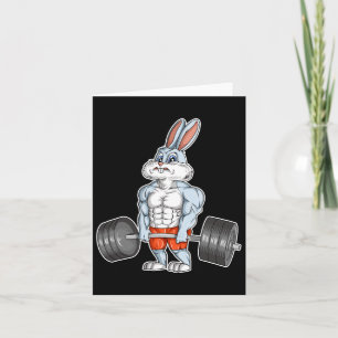 Påskhare Bodybuilding Gym Fitness Workout T Sh Kort
