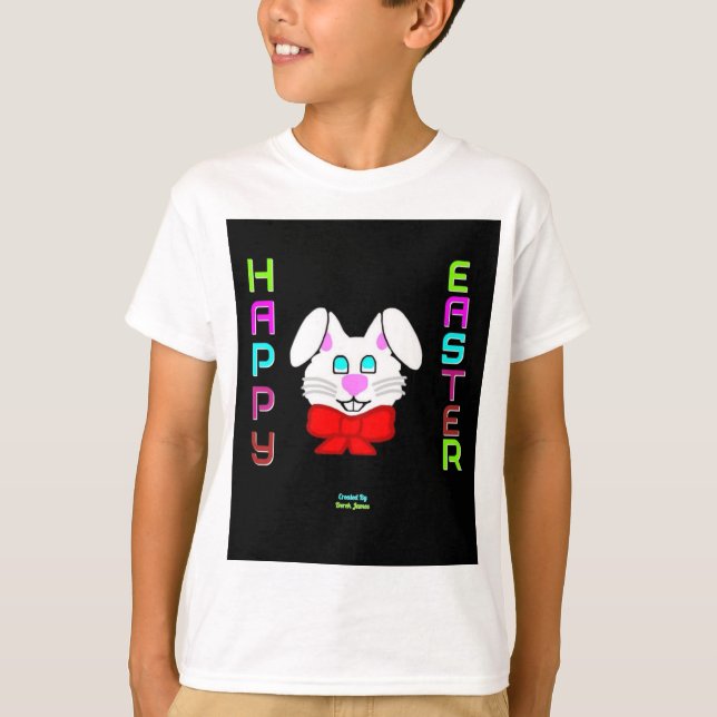 Påskhare Boys White Basic T Shirt (Framsida)