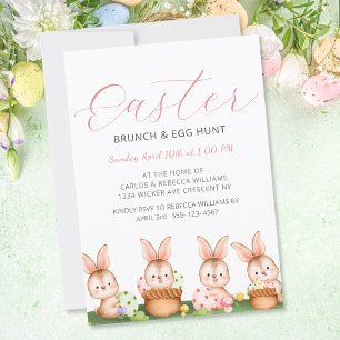 Påskhare Brunch Egg Hunt Inbjudningar