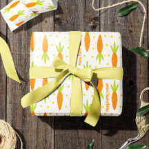 Påskhare Carrot Mönster Hälsning och Kid Namn