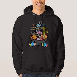 Påskhare Cats Ramen Kawaii Japansk Noodle Foo Hoodie