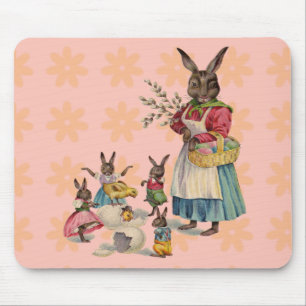Påskhare Chckens Bunnies Eggs Musmatta