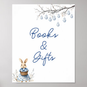 Påskhare Chinoiserie Baby Shower Bokar & Gifts Poster