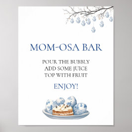 Påskhare Chinoiserie Baby Shower Mamma-osa Pub Poster