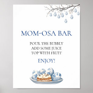Påskhare Chinoiserie Baby Shower Mamma-osa Pub Poster