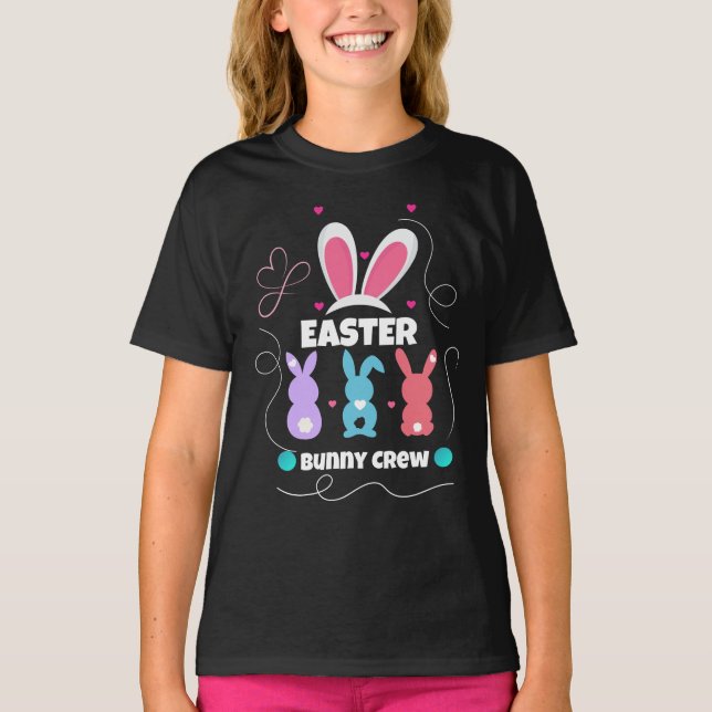 Påskhare Crew Girl's T-Shirt - Cute Family Eas (Framsida)