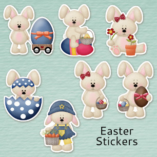 Påskhare Dag Klistermärken