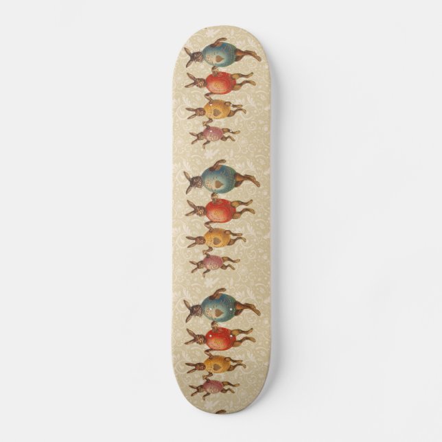 Påskhare Dancing Eggs Skateboard Bräda 19,5 Cm (Framsida)
