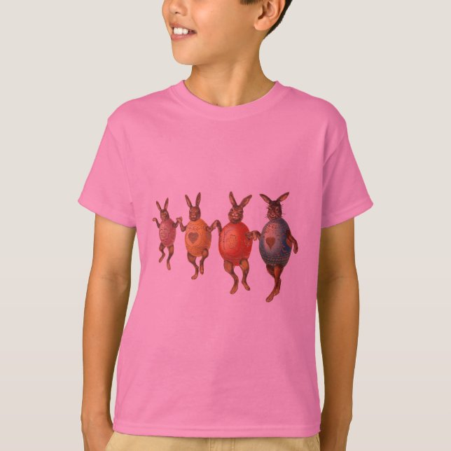 Påskhare Dancing Eggs T-shirt (Framsida)