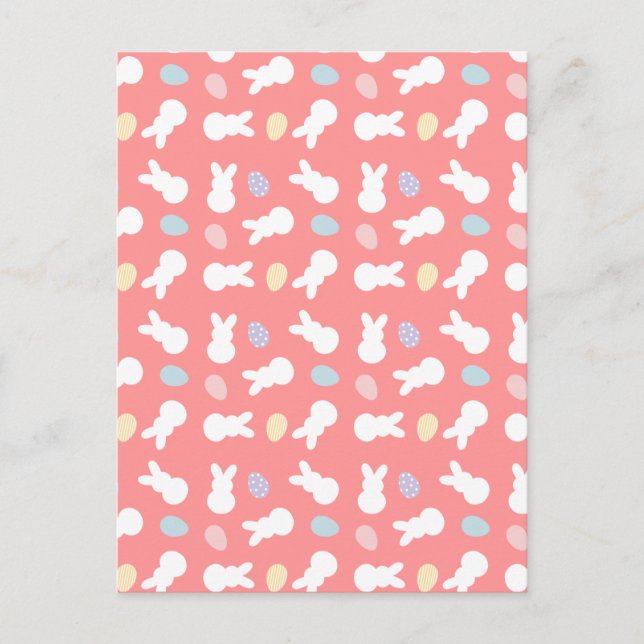 Påskhare Decorated Egg Mönster Vykort (Framsida)