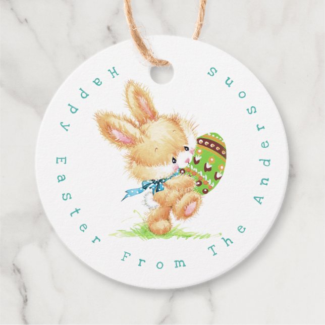 Påskhare Delivery Personlig Namn/Helgdagar Gåvor Etiketter (Framsida)